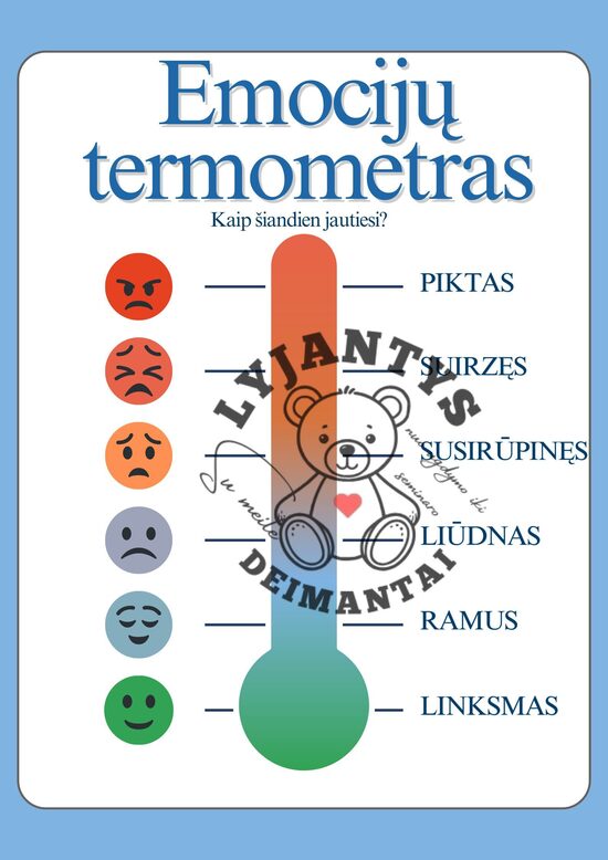 Ugdomasis tentas "Emocijų termometras"
